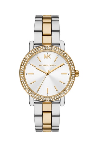 Montre à quartz en acier - Doré et argenté