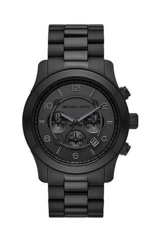 Montre à quartz en acier  - Chronographe - Noir