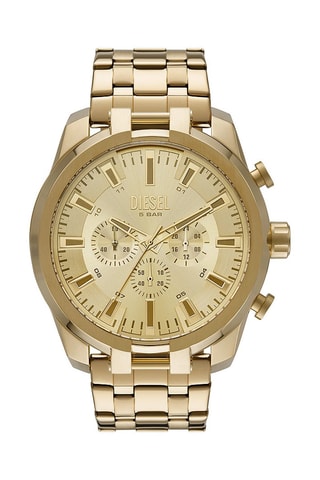 Montre à quartz en acier - Chronographe - Doré