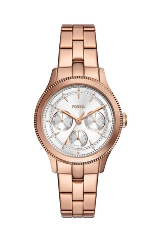 Montre à quartz en acier - Doré rose et blanc