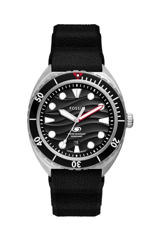 Montre à quartz en silicone - Noir