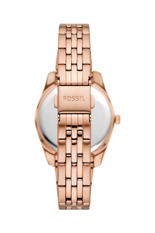 Montre à quartz en acier inoxydable - Doré rose et marron