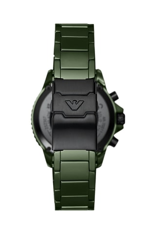 Montre à quartz en céramique - Chronographe - Vert et noir