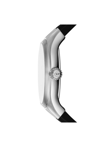 Montre à quartz en silicone - Noir et argenté