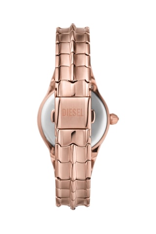 Montre à quartz en acier - Doré rose