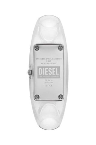 Montre à quartz en nylon et résine - Blanc et argenté