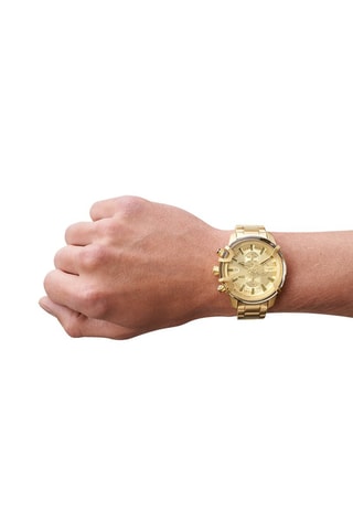 Montre à quartz en acier inoxydable - Chronographe - Doré