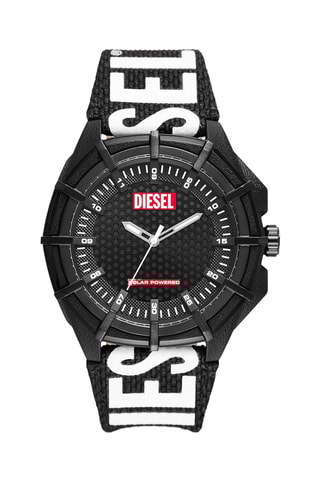 Montre à quartz solaire en plastique recyclé - Noir