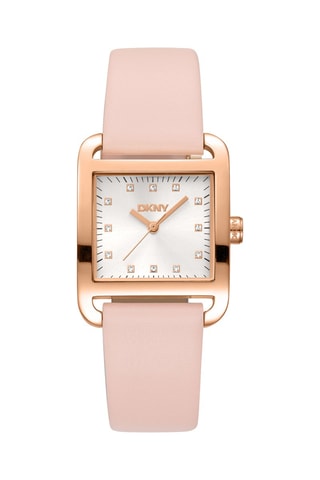 Montre à quartz en cuir Iconic - Rose et doré