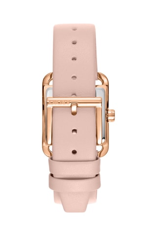 Montre à quartz en cuir Iconic - Rose et doré