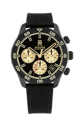 Montre à quartz en silicone - Chronographe - Noir