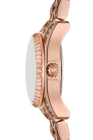 Montre à quartz en acier - Doré rose