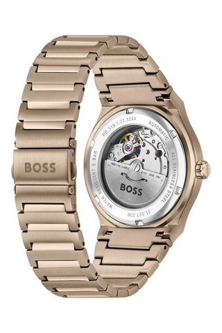 Montre automatique en plaqué or - Beige