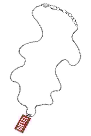 Collier - Argenté et rouge