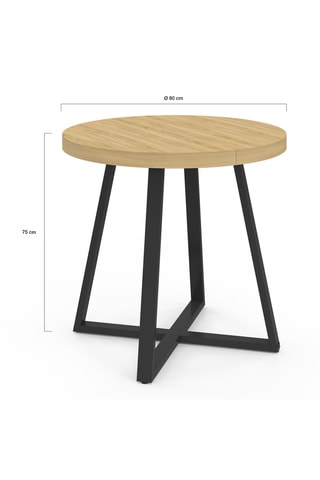 Table à manger Sana - 80 x 80 x 75 cm