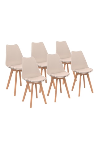 6 chaises Nordia - 46 x 79,5 x 51 cm