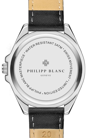 Set Doublé Zilver Ion en Leren Quartz Horloge en Leren Horlogeband Olympe