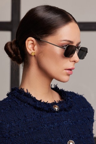 Uniseks gepolariseerde zonnebril Old School- categorie 3 - Zilverkleurig en zwart