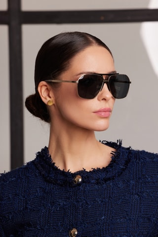 Uniseks gepolariseerde zonnebril Urban Dandy- categorie 3 - Goudkleurig en zwart