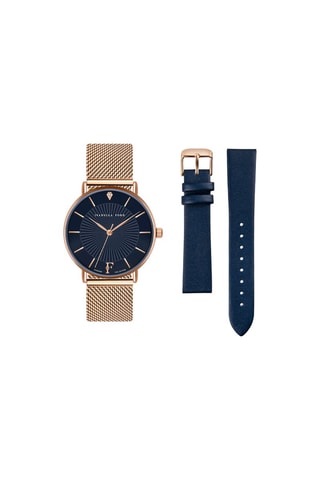 Set Quartz Horloge met stalen armband met diamanten Florence