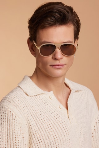 Uniseks gepolariseerde zonnebril Timberline- categorie 3 - Beige en bruin