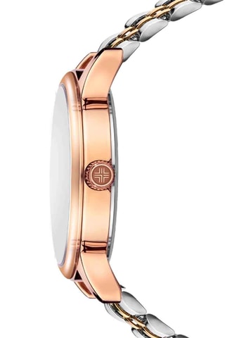 Roestvrijstalen Quartz Horloge - Zilverkleurig en Roségoudkleurig