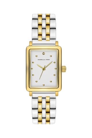 Stalen Quartz Horloge met Diamant Eulalie