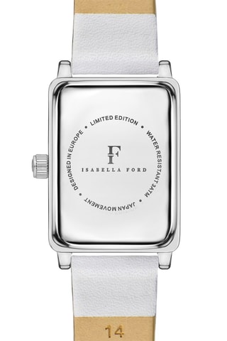 Leren Quartz Horloge met Diamant Elene