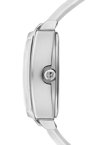 Leren Quartz Horloge met Diamant Elene