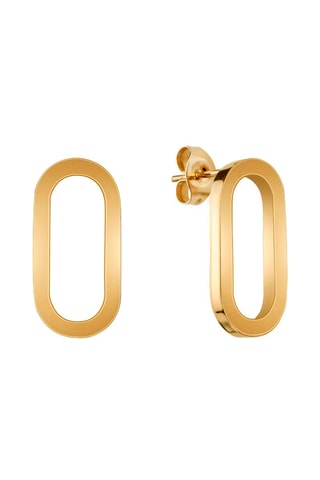 Set Stalen Quartz Horloge, parelmoer, diamanten en oorbellen Capri