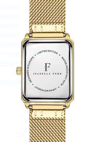 Stalen Quartz Horloge met diamant en parelmoer Coralie