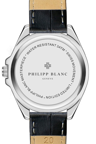 Set Doublé Zilver Ion en Leren Quartz Horloge en Leren Horlogeband Olympe