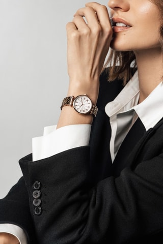 Stalen Quartz Horloge met Diamant Victoria