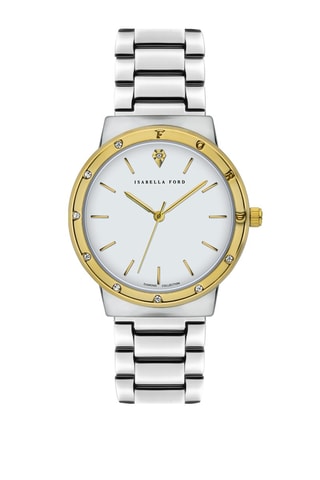 Stalen Quartz Horloge met Diamant Héloïse