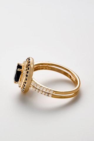 Ring Firenze Nouvelle Geelgoud, Diamanten en Saffieren