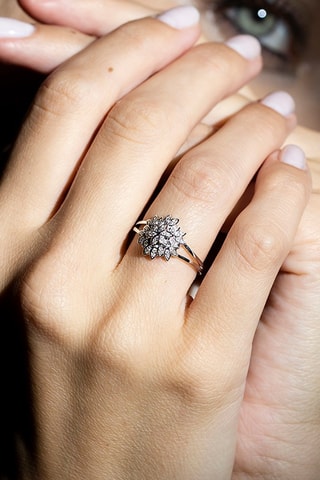 Ring Aigrette  Witgoud en Diamanten