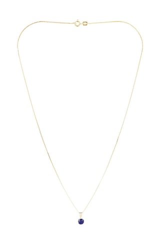 Hanger Puce Geelgoud en Saffier