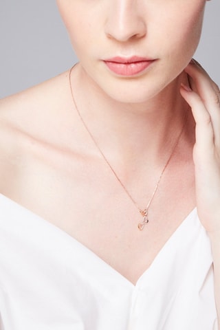 Hanger Cœurs de Couleur   Roségoud Geelgoud, Witgoud en Diamanten