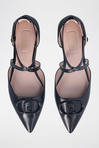 Ballerines en cuir de chèvre - Noir