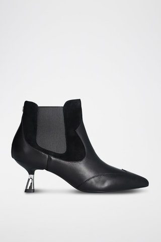Bottines Chelsea en cuir Sandie - Noir