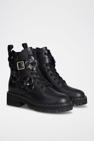 Bottines en cuir - Noir