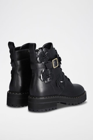 Bottines en cuir - Noir