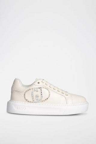 Baskets - Beige, doré et argenté