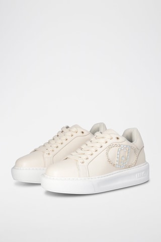 Baskets - Beige, doré et argenté