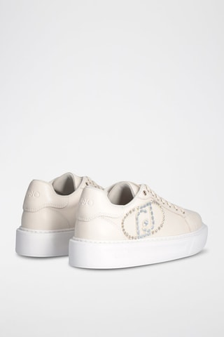 Baskets - Beige, doré et argenté