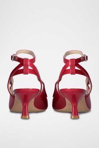 Escarpins en cuir  - Blanc, doré et rose