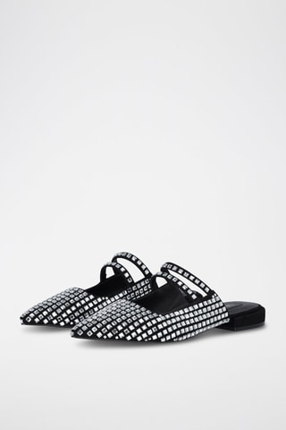 Mules en cuir de chèvre Viola - Noir