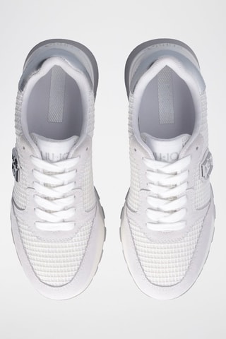 Baskets en cuir Amazing - Blanc et argenté