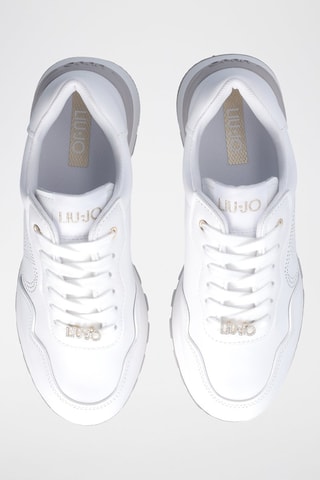 Baskets en cuir Amazing - Blanc, doré et gris