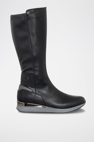 Bottes compensées Connie - Noir, doré et gris
